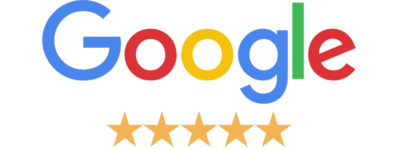 google logo with 5 stars beneath