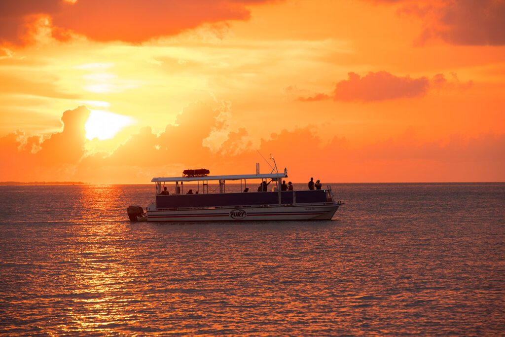 Champagne sunset cruise with Fury Water Adventures